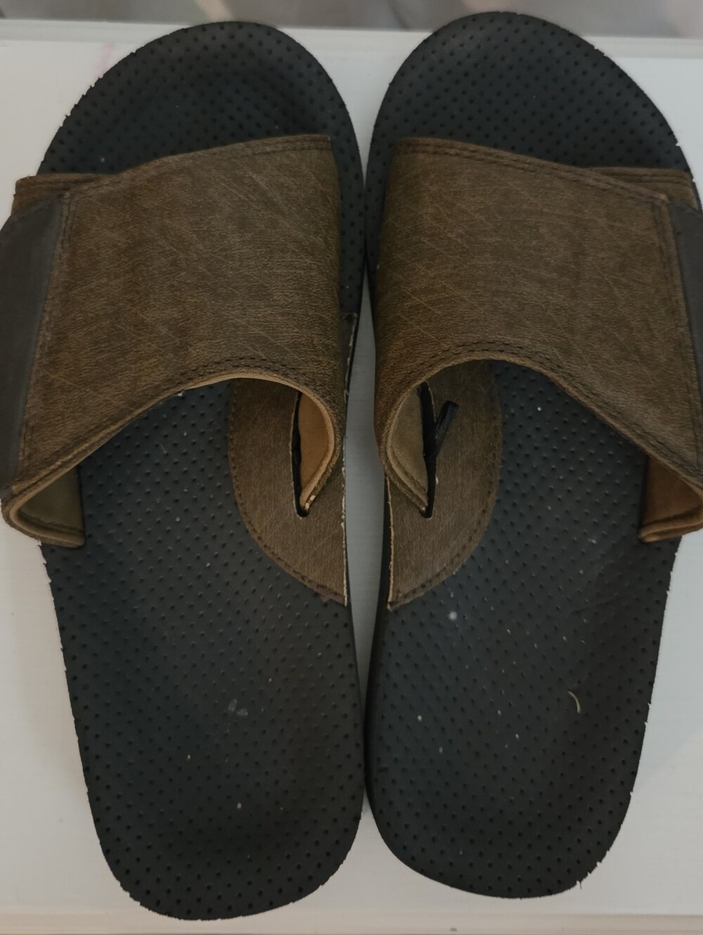 Men's George Comfort Brown Adjustable  Slide Sandals